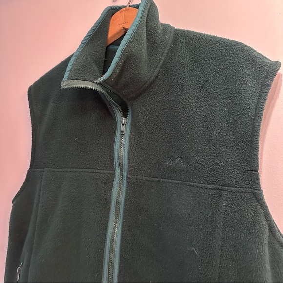 Vintage L.L.Bean Men’s Hunter Green Fleece Zipper Vest Size XL - Picture 2 of 12